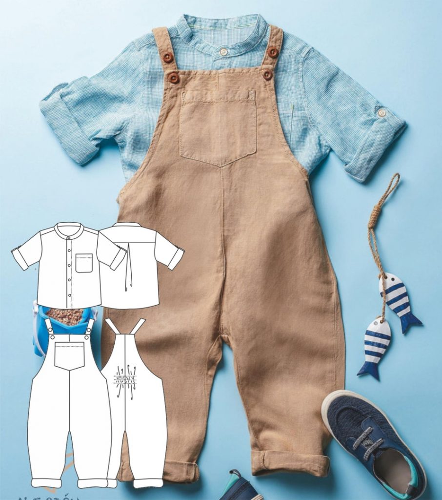 Shirt And Overalls Sewing Pattern For Babies (Sizes 12M-24M)