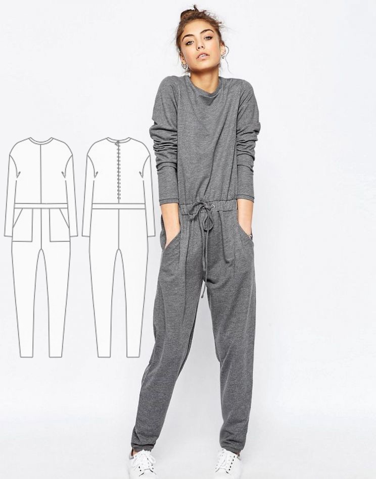 Knitted Jumpsuit Sewing Pattern For Women (Sizes 34-46 Eur) - Do It  Yourself For Free
