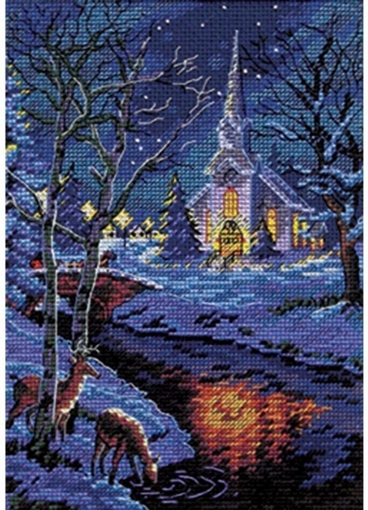 Splendor At Night - Cross Stitch Embroidery Scheme