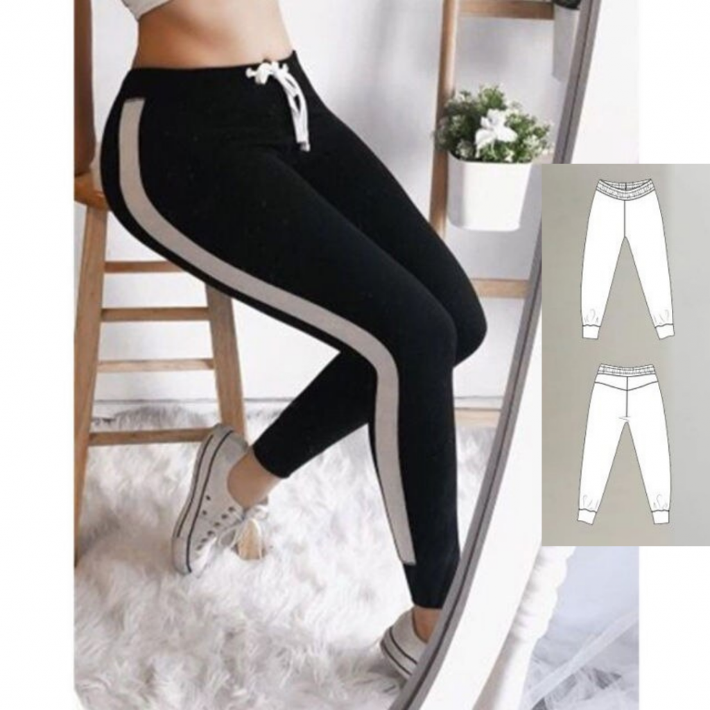 Sewing Pattern For Women Knitted Track Pants (Sizes 34-56 Eur)
