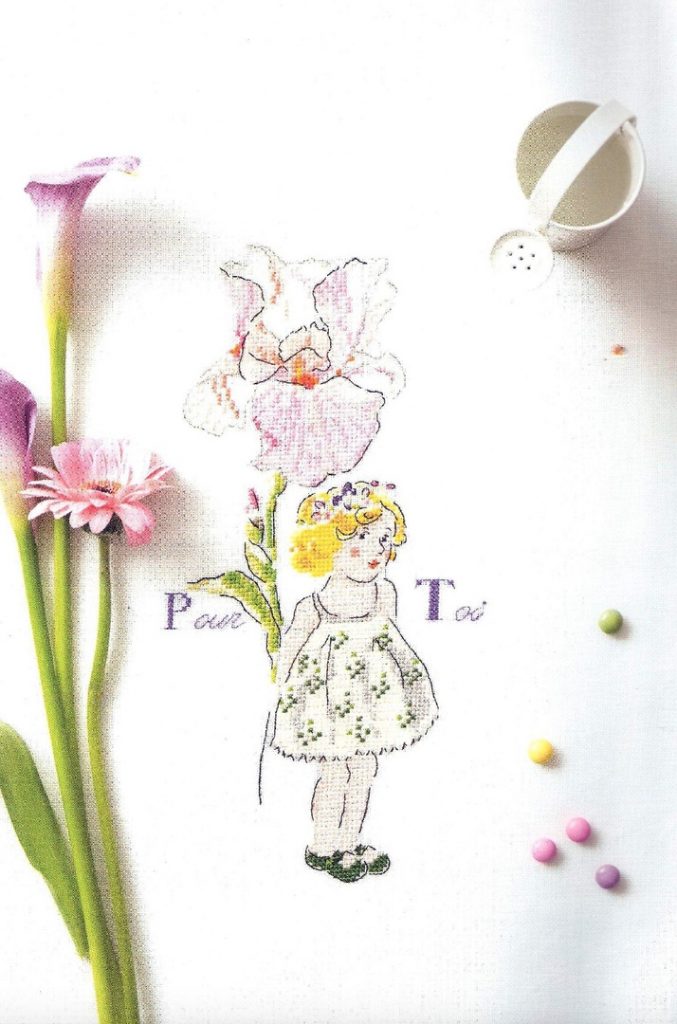 'Pour Toi' Cross Stitch Embroidery Scheme