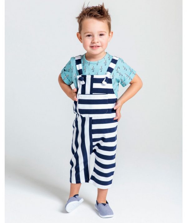 French Terry Dungaree Sewing Pattern For Boys (Sizes 80-104) - Do It ...