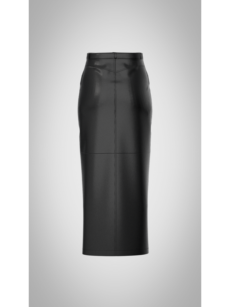 Eco-Leather Pencil Skirt 