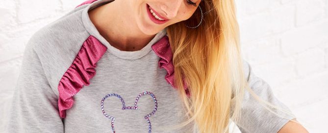 Disney Special Ruched Top with Rhinestone Mickey Head: Free Sewing Pattern